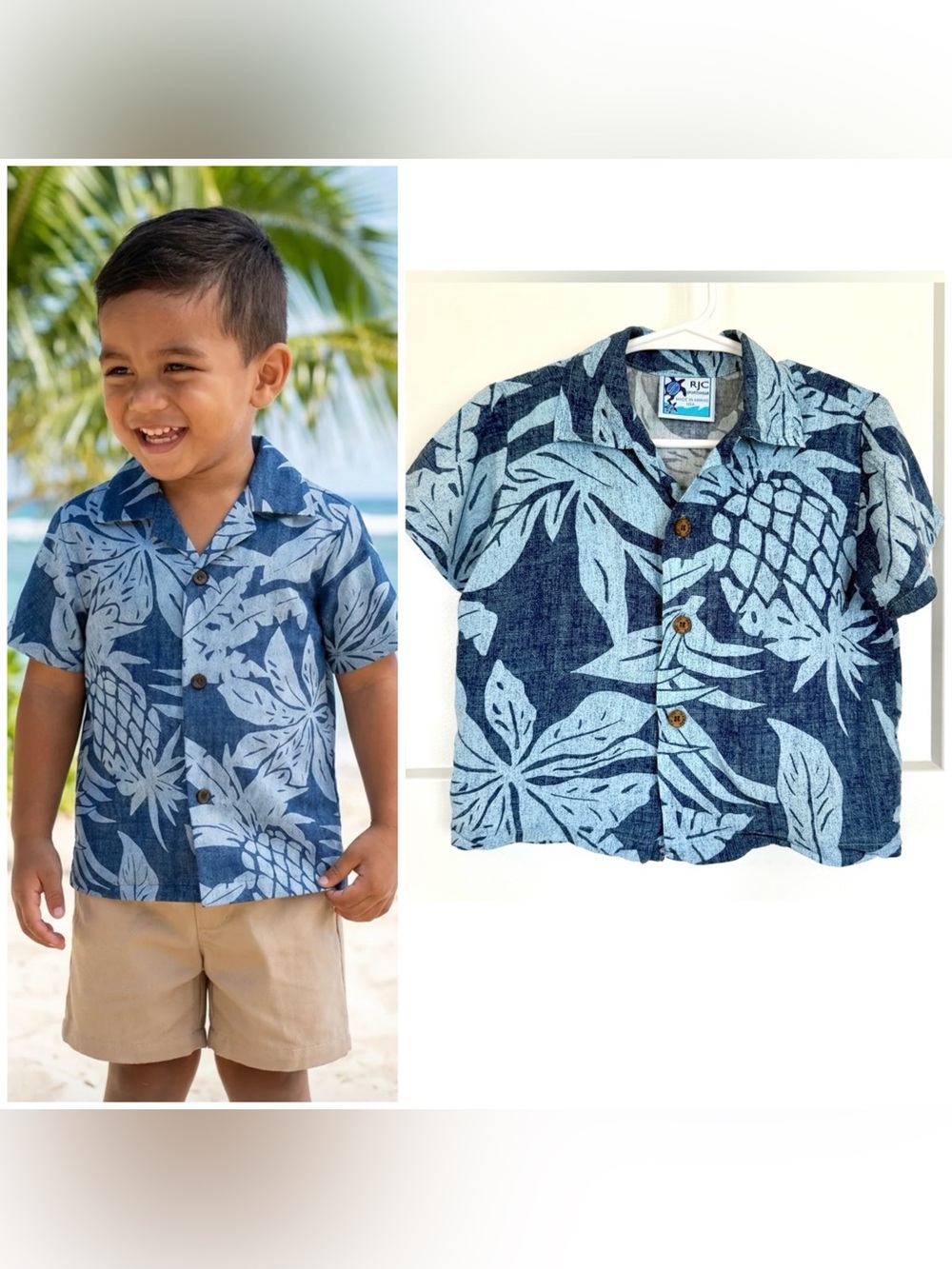 RJC Hawaiian Button-Up Shirt | Toddler Boys Size 2T